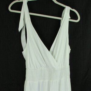White Sundress Tiered Ruffles Bows Womens Size Small